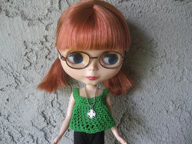 Blog de Goanna: Patrón Camiseta - Top en Crochet para muñeca Blythe