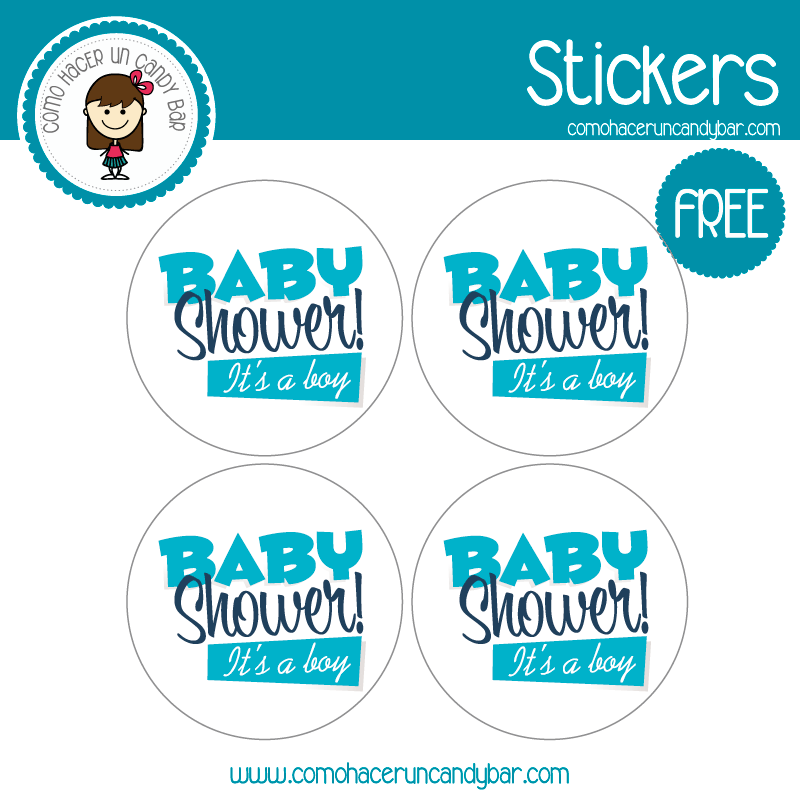 Blog de imprimibles gratis para tu fiesta - baby shower: stickers para  imprimir