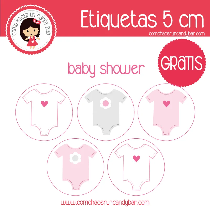 Blog de imprimibles gratis para tu fiesta - Etiquetas para imprimir Baby  shower niña