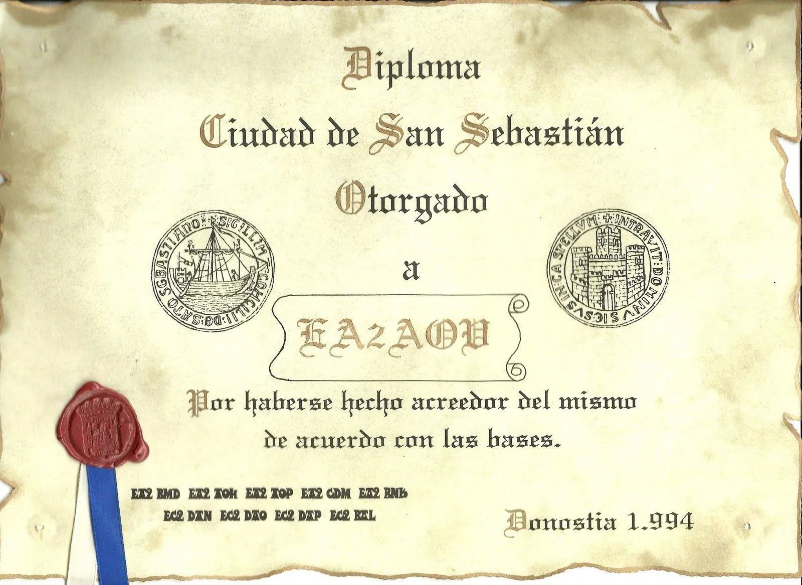 Blog de Juan Carlos Montalvo Gracia EA2AOV: Diplomas