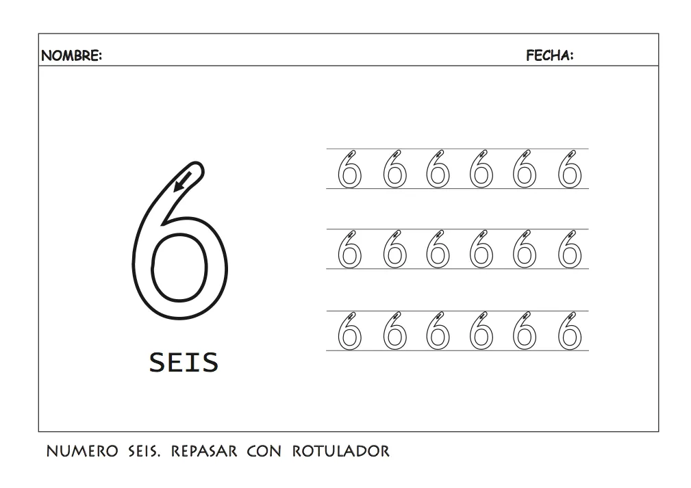 El blog de María: EL NÚMERO 6