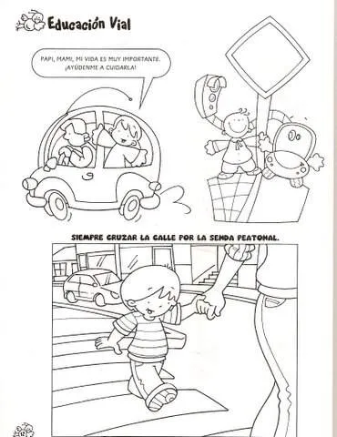 EL BLOG DE MARTA: DIBUJOS PARA COLOREAR DE EDUCACIÓN VIAL