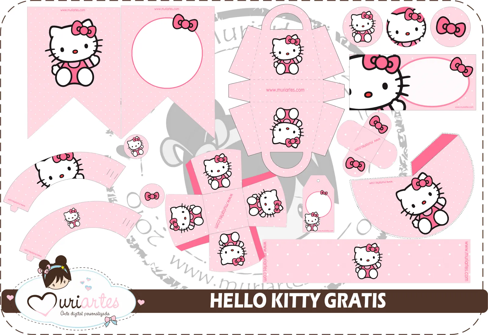 Blog Muriartes: Kit Gratuito Hello Kitty