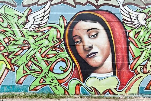 el blog del padre eduardo: Graffitis de la Virgen María