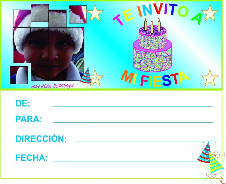 BLOG DE PEDAGOGIA INFANTIL CECY: MI TARJETA DE INVITACIÓN EN COREL ...