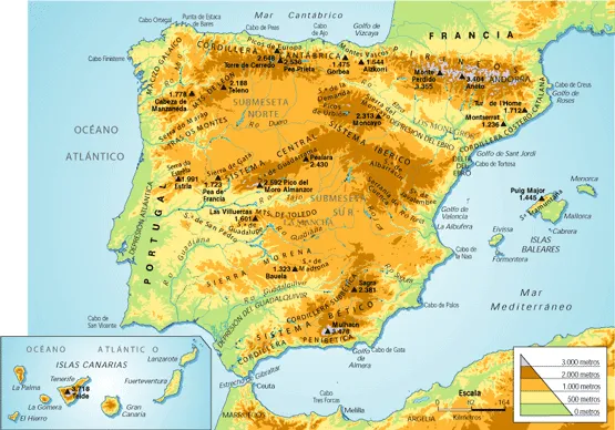 El Blog del Profesor Paco: Mapas Físicos | España