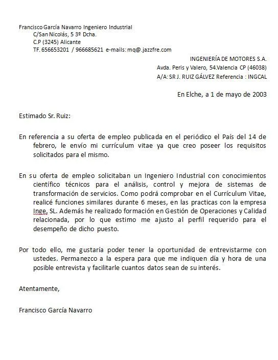 Búsqueda de empleo: Cartas de presentación y autocandidatura | Mi ...