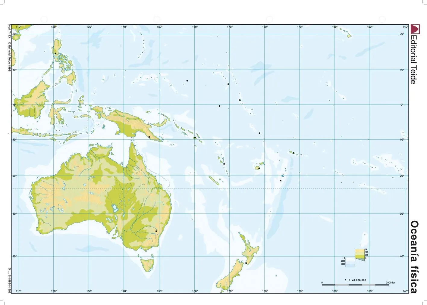 El Blog de Sociales: Mapa físico Oceanía