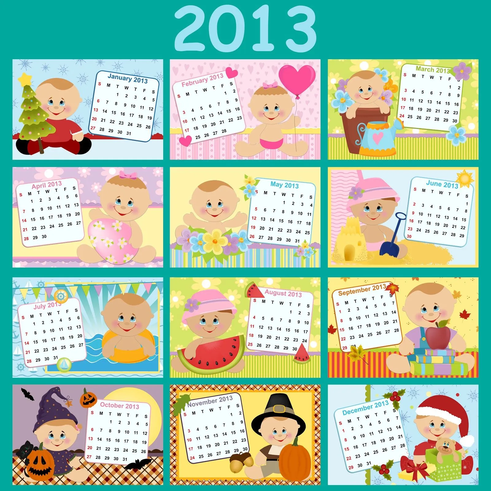 EL BLOG DE TERCERO: CALENDARIOS 2013 PARA IMPRIMIR