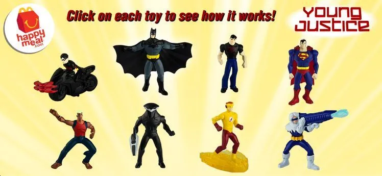 EL BLOGAZO DEL COMIC: YOUNG JUSTICE: Nuevas figuras en McDonald's USA