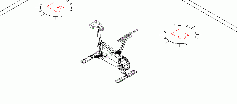 Bloques AutoCAD Gratis - Aparatos de Gimnasio: Bicicleta estática ...