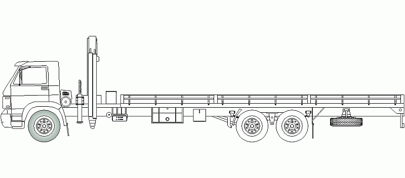 Bloques AutoCAD Gratis de Camión transportes especiales