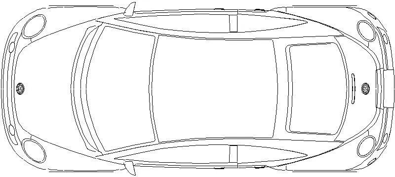 Bloques AutoCAD Gratis de Coche. Vista en planta. Volkswagen New ...