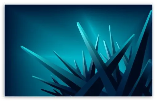 Blue 3D Crystals HD desktop wallpaper : High Definition ...