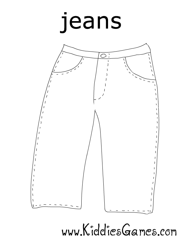 blue jeans Colouring Pages