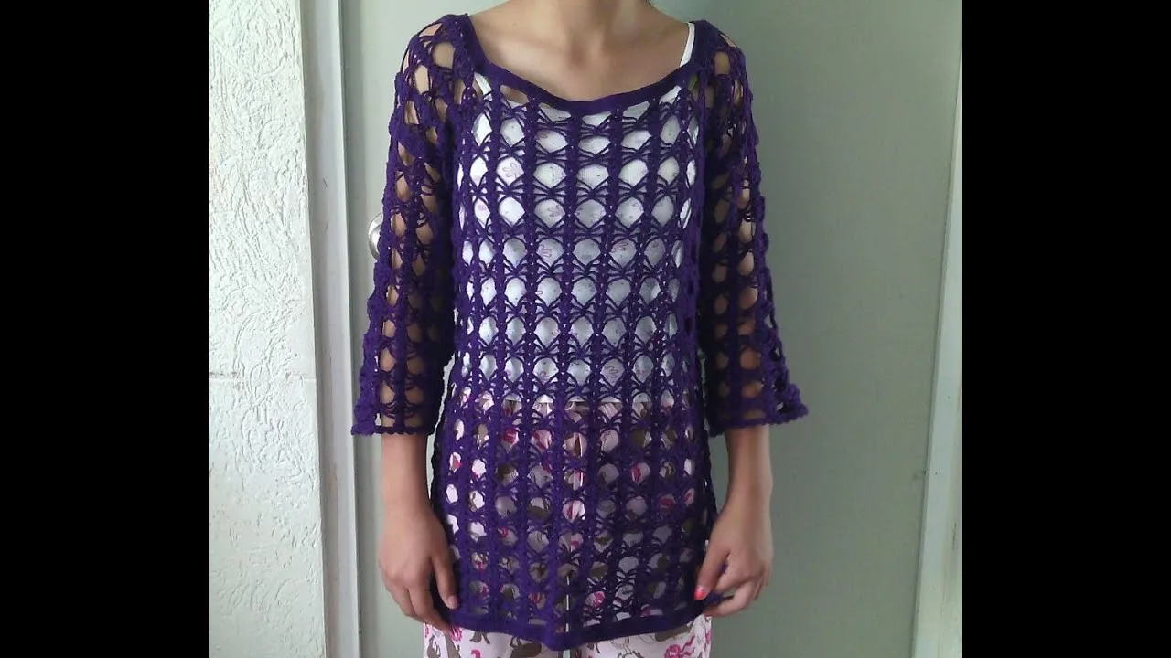 BLUSA CALADA PARTE 1 EN CROCHET - YouTube