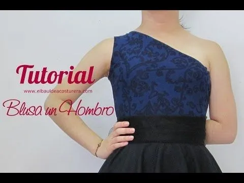 Blusa un hombro sin pinzas - YouTube