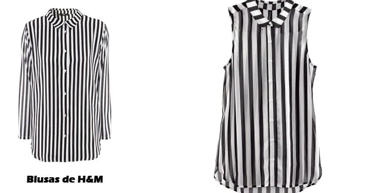 blusas de h&m blanco y negro rayas destaca-te | DESTÁCA-