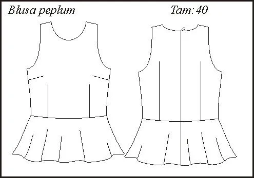 Blusas peplum moldes - Imagui