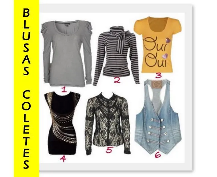 Blusas/Coletes: