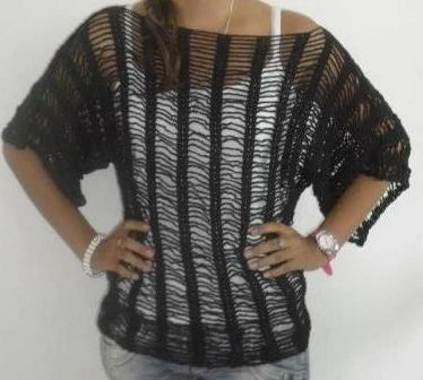 Bluson Calado - Crochet | Aprender manualidades es facilisimo.