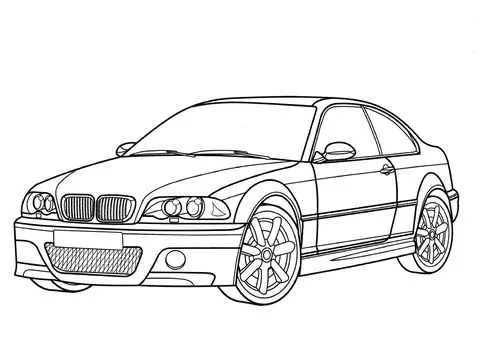 Bmw M3 Coupe coloring page | Super Coloring