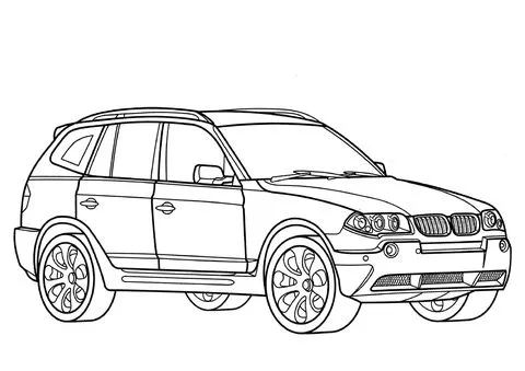 Bmw X3 coloring page | Super Coloring