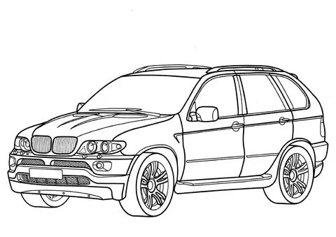 Bmw X5 coloring page | Super Coloring