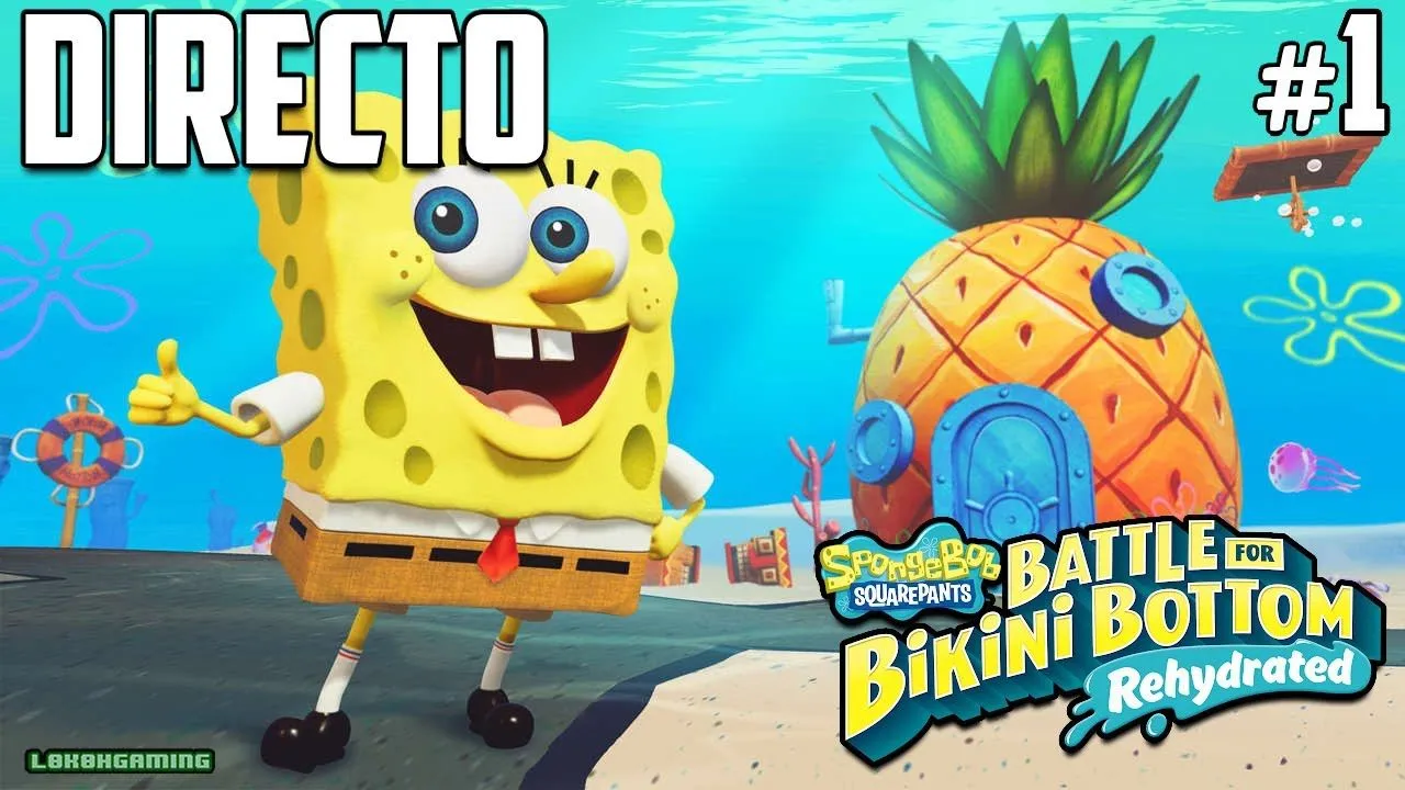 Bob Esponja Battle for Bikini Bottom - Directo #1 Español - Impresiones -  Primeros Pasos - Ps4 Pro - YouTube