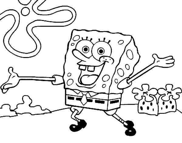 BOB ESPONJA PARA COLOREAR AMOR - Imagui