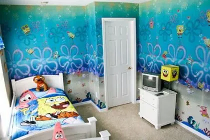 Bob Esponja en la decoración del dormitorio