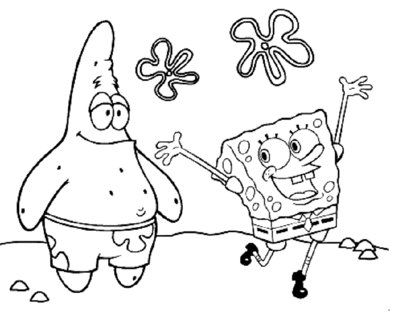 Bob esponja: Dibujos para colorear Bob esponja y Patricio