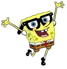 bob esponja con gafas