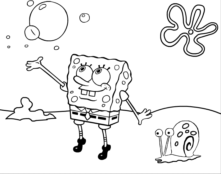 Dibujos Para Colorear Infantiles Para Los Nios De Bob Esponja ...