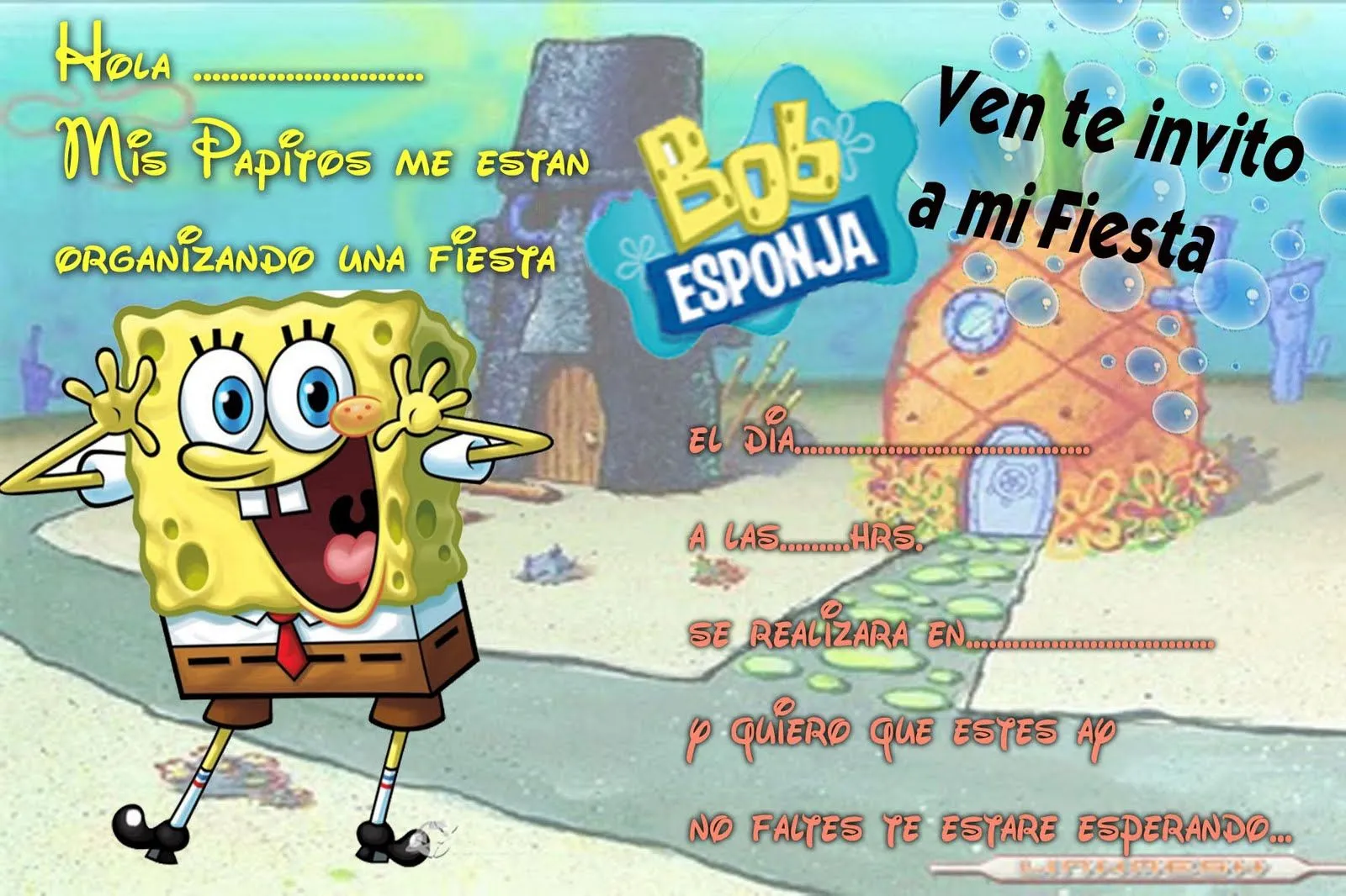 Bob Esponja para Imprimir | Wallpapers - Fondos de Pantalla ...