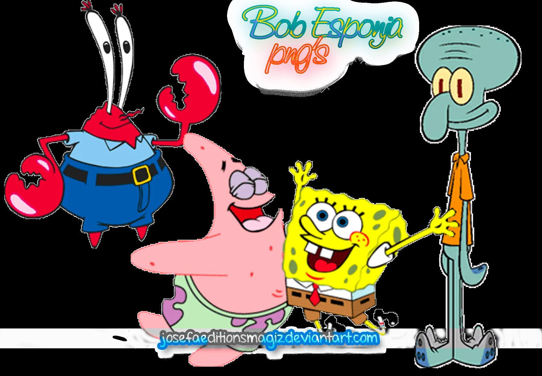 Bob Esponja PNG'S personajes. by Josefaeditionsmagiz on DeviantArt