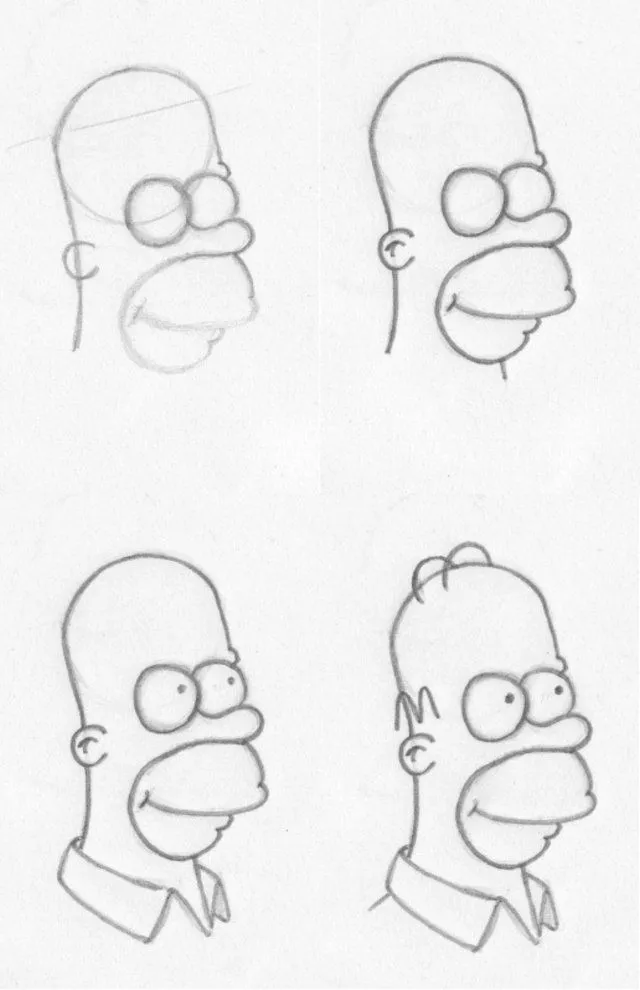 Todo Bob Esponja y Simpsons ?: Como dibujar a Homero Simpsons