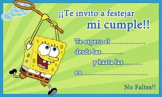 Todo Bob Esponja y Simpsons ♥: Tarjetas para cumpleaños de los ...