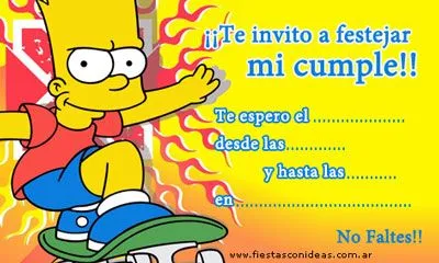 Todo Bob Esponja y Simpsons ♥: Tarjetas para cumpleaños de los ...