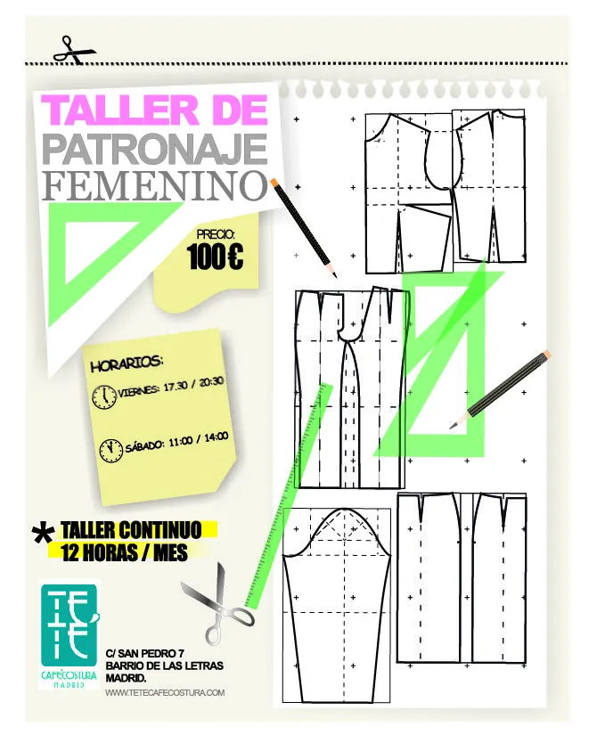 EL BOCA A BOCA: curso de patronaje femenino