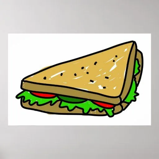 Bocadillo de la ensalada posters de Zazzle.