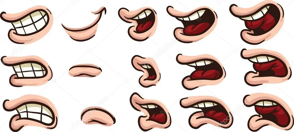 bocas caricaturas — Vector stock © memoangeles #48962303