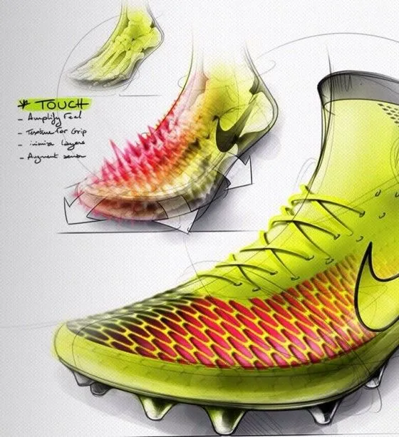 Bocetos de los Nike Magista, hermosos tacos para soccer