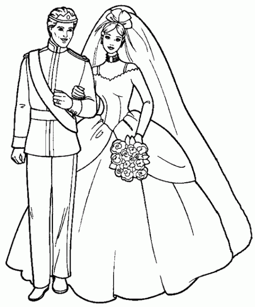 LA BODA DE BARBIE Y KEN DIBUJOS PARA COLOREAR INFANTILES ...