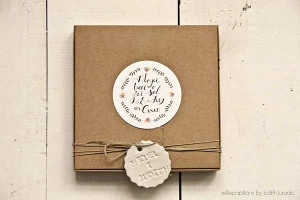 Boda Bella: Invitación de boda con caligrafía y etiqueta de ...