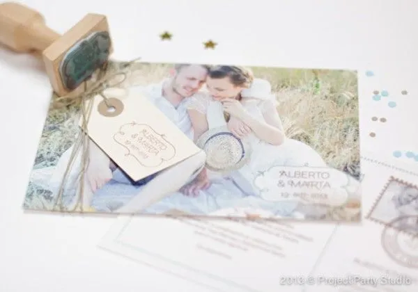 Boda Bella: Invitaciones de bodas creativas de Project Party Studio