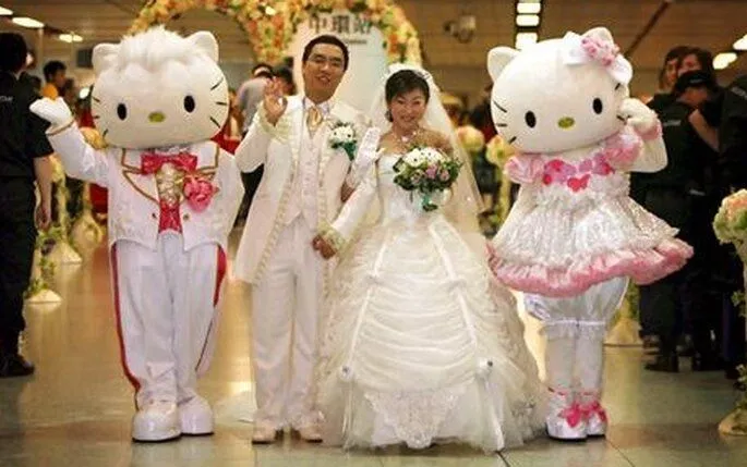 Boda original con estilo Hello Kitty