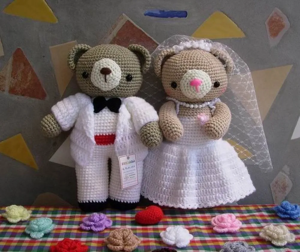 La boda osos, crochet muñecas-Muñecas-Identificación del producto ...