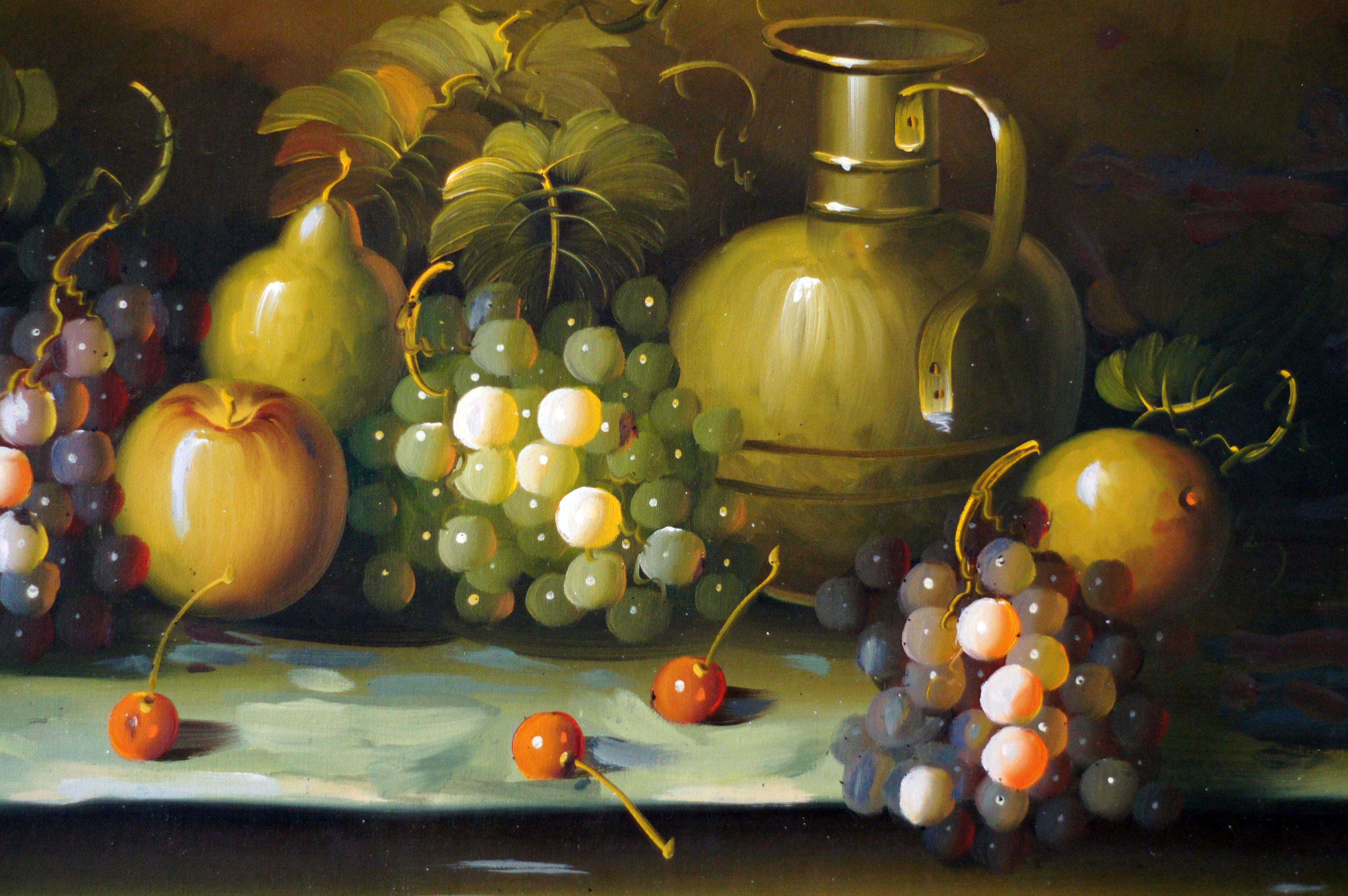 Pintura Realista Al Leo Bodegones Con Frutas Bodeg N Realista Con ...