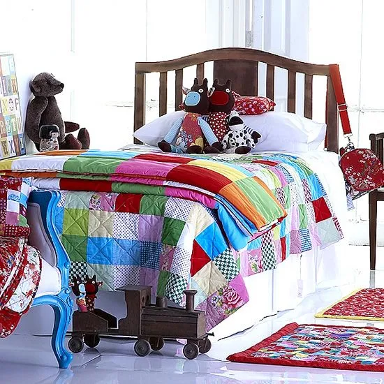 Boho Bebe patchwork quilt and cushions | Cosy Home Blog